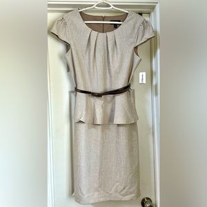 Dress Barn Cap Sleeve Belted Dress